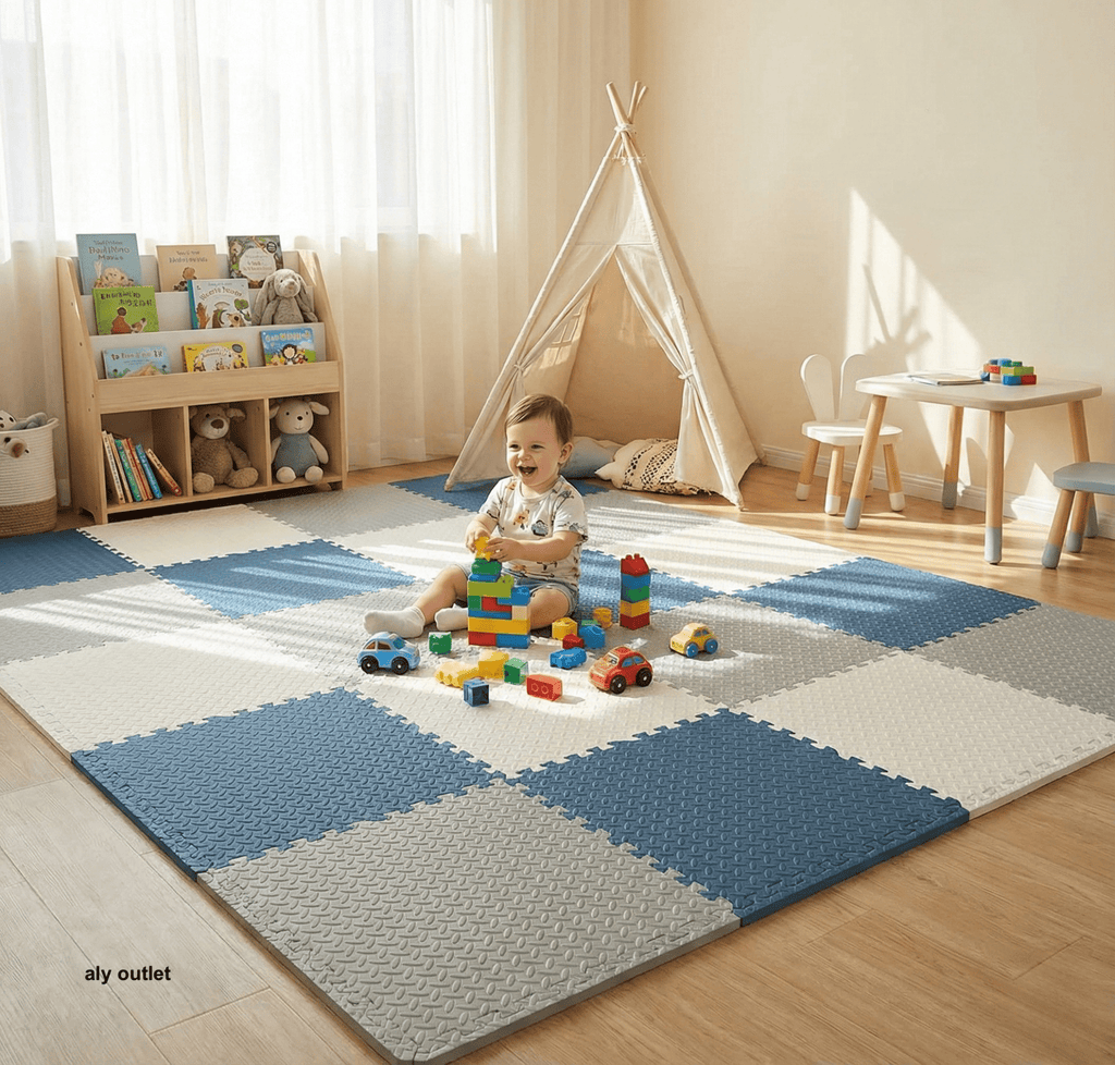 12 Parça Set 50x50 13m Oyun Spor Matı 150x200 Kurulumlu 3m2 - alyoutlet