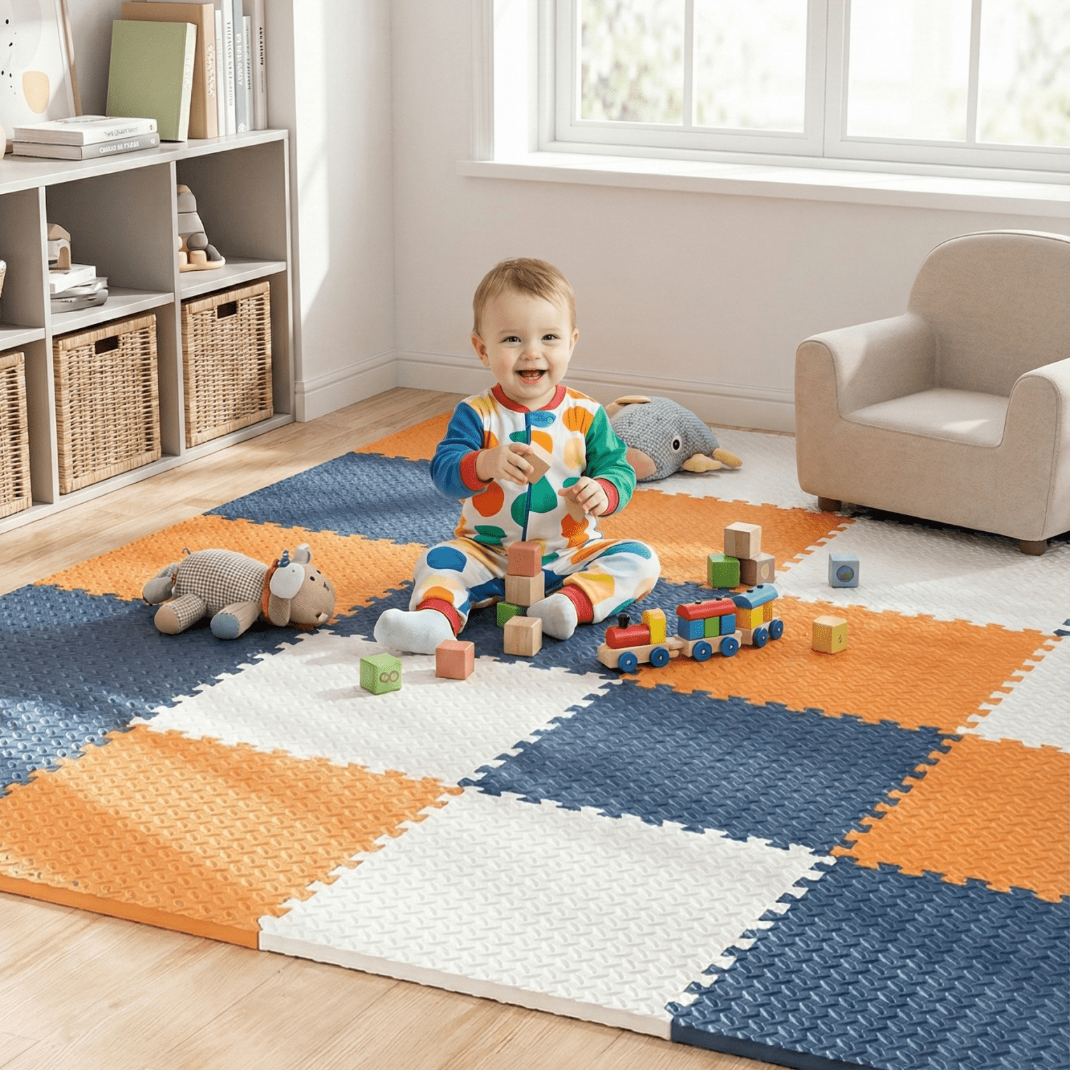 24 Parça Set 50x50 13m Oyun Spor Matı 200x300 Kurulumlu 6m2 - alyoutlet