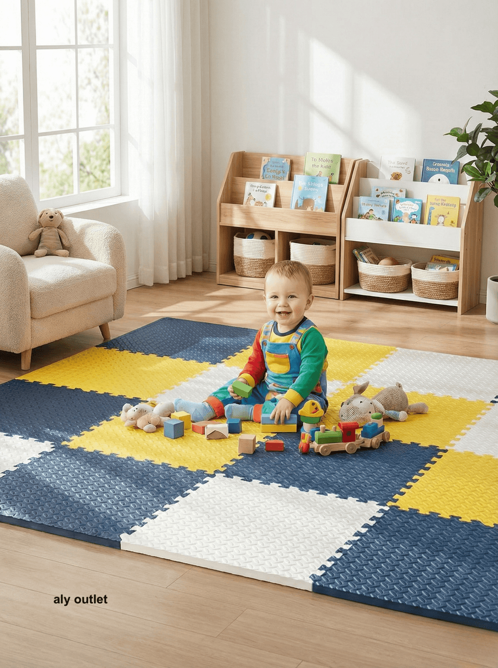 24 Parça Set 50x50 13m Oyun Spor Matı 200x300 Kurulumlu 6m2 - alyoutlet