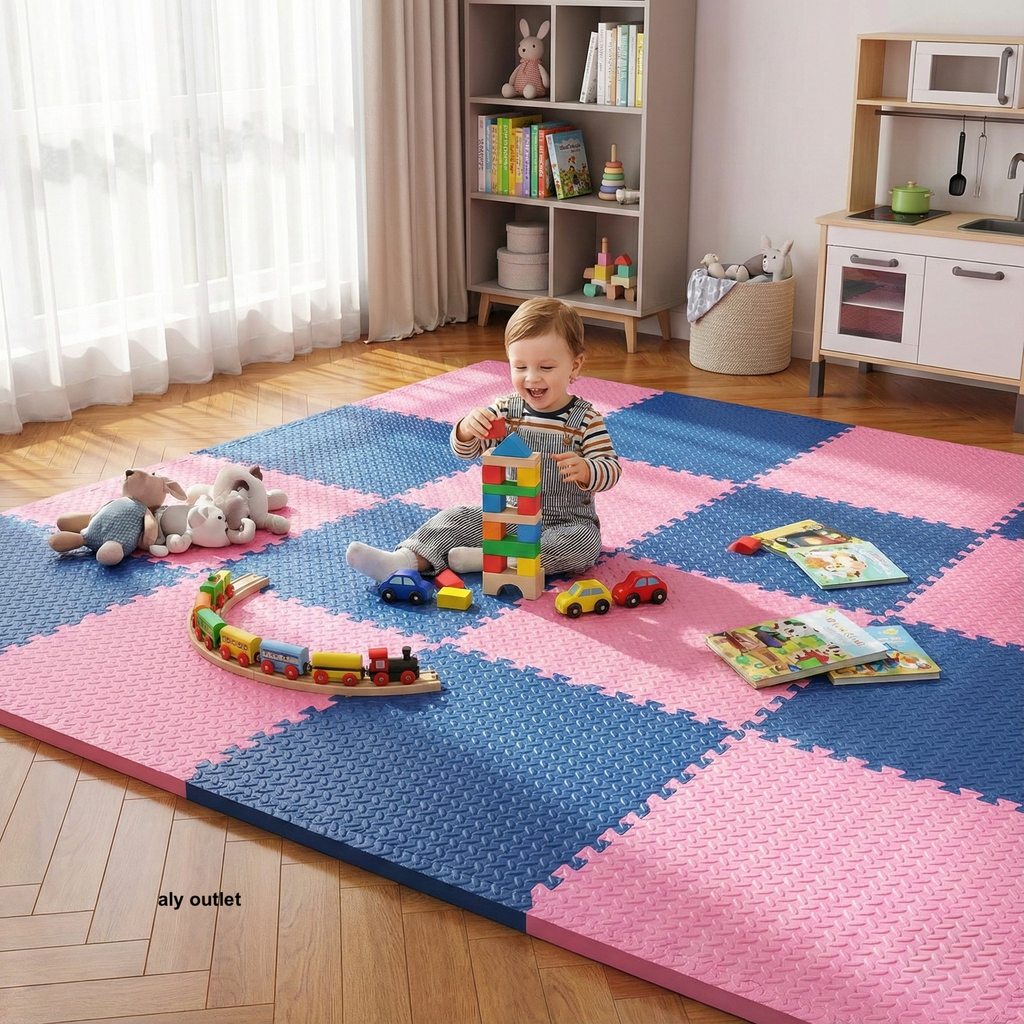 24 Parça Set 50x50 13m Oyun Spor Matı 200x300 Kurulumlu 6m2 - alyoutlet