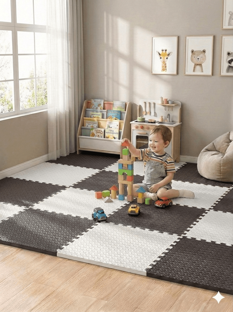 24 Parça Set 50x50 13m Oyun Spor Matı 200x300 Kurulumlu 6m2 - alyoutlet