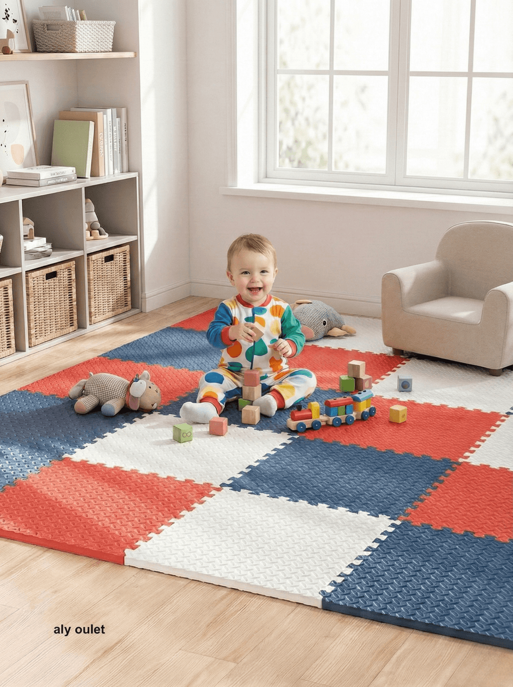 24 Parça Set 50x50 13m Oyun Spor Matı 200x300 Kurulumlu 6m2 - alyoutlet