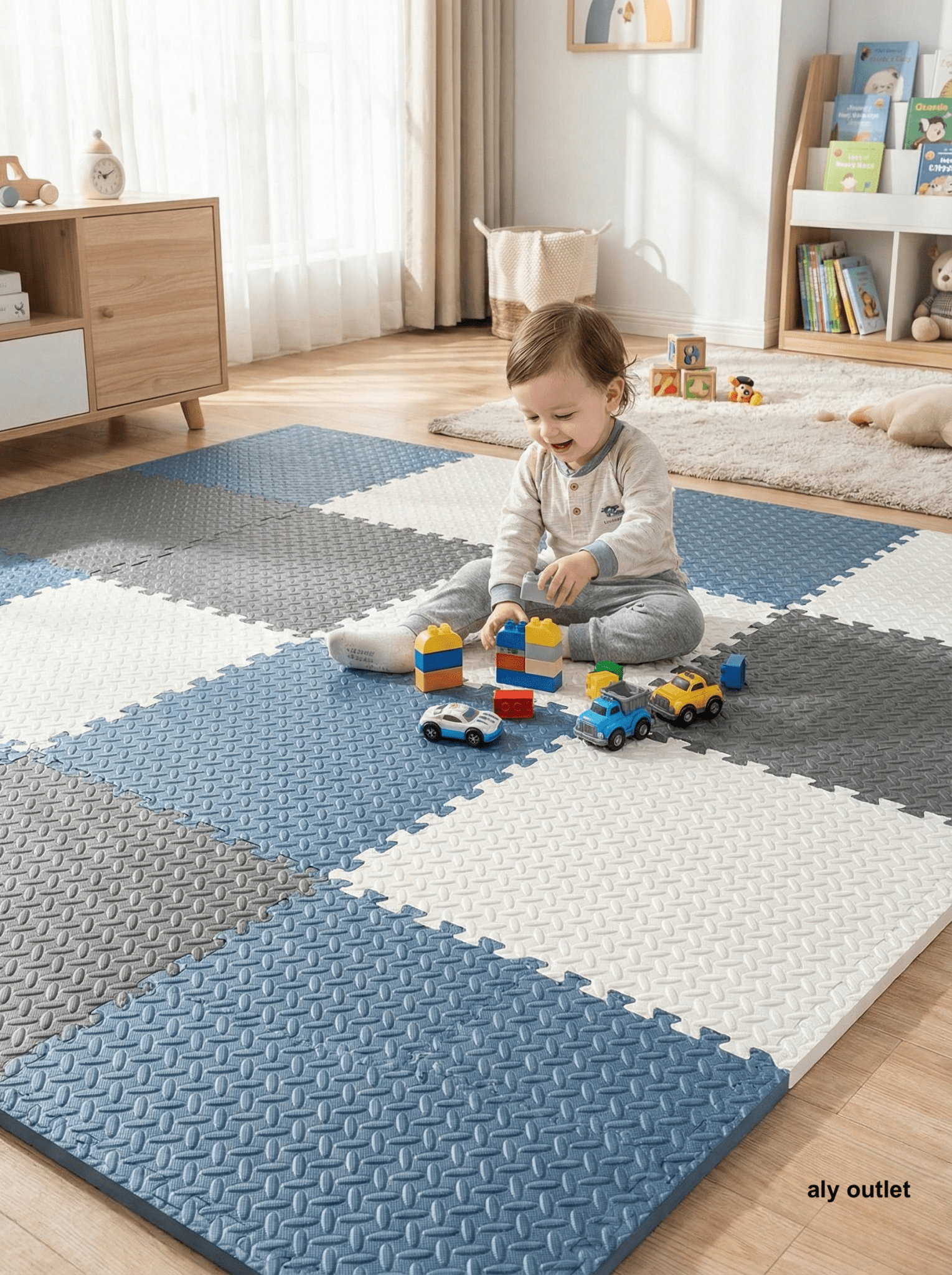 24 Parça Set 50x50 13m Oyun Spor Matı 200x300 Kurulumlu 6m2 - alyoutlet