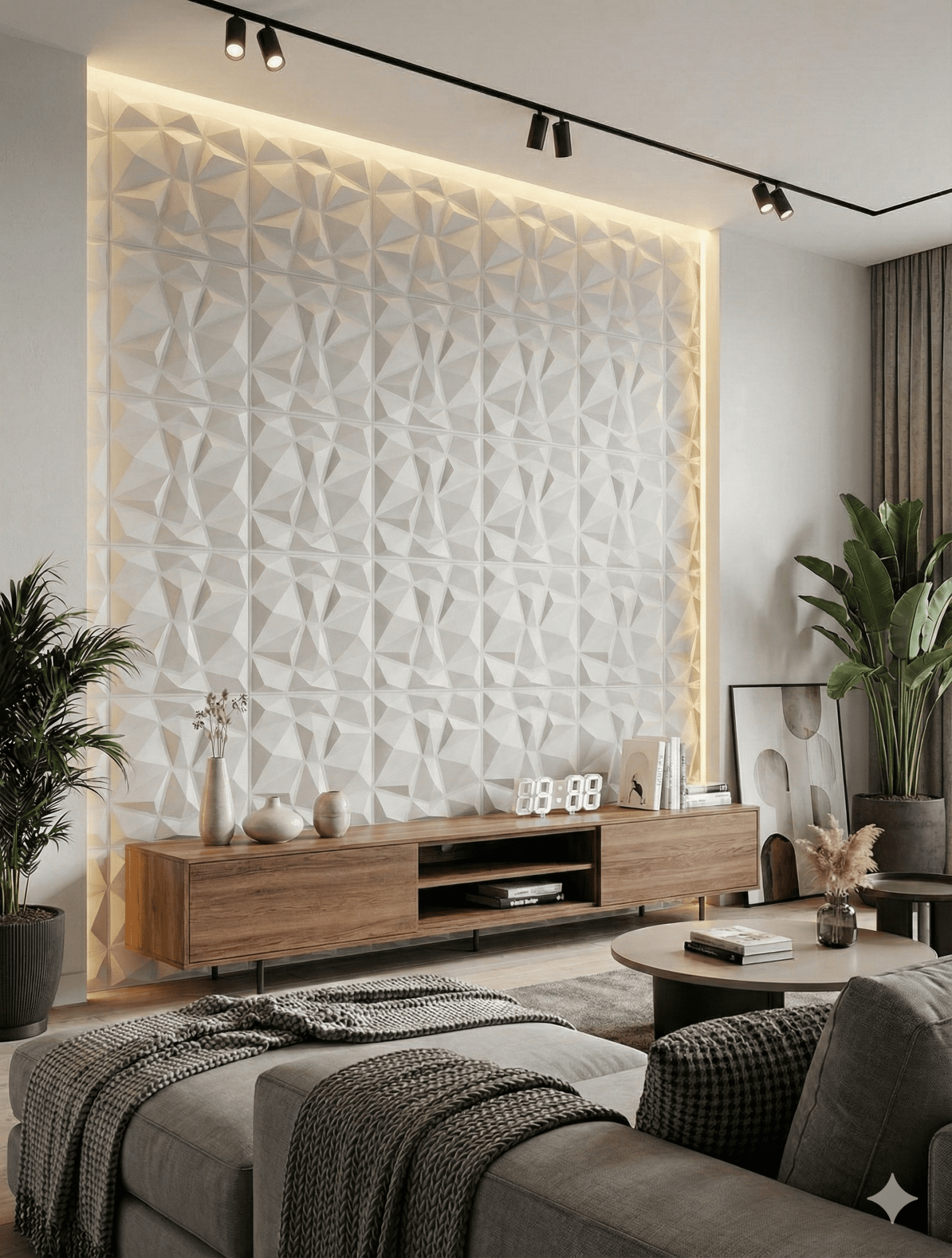 3D Pvc Duvar Kaplama Panel 50x50 - alyoutlet