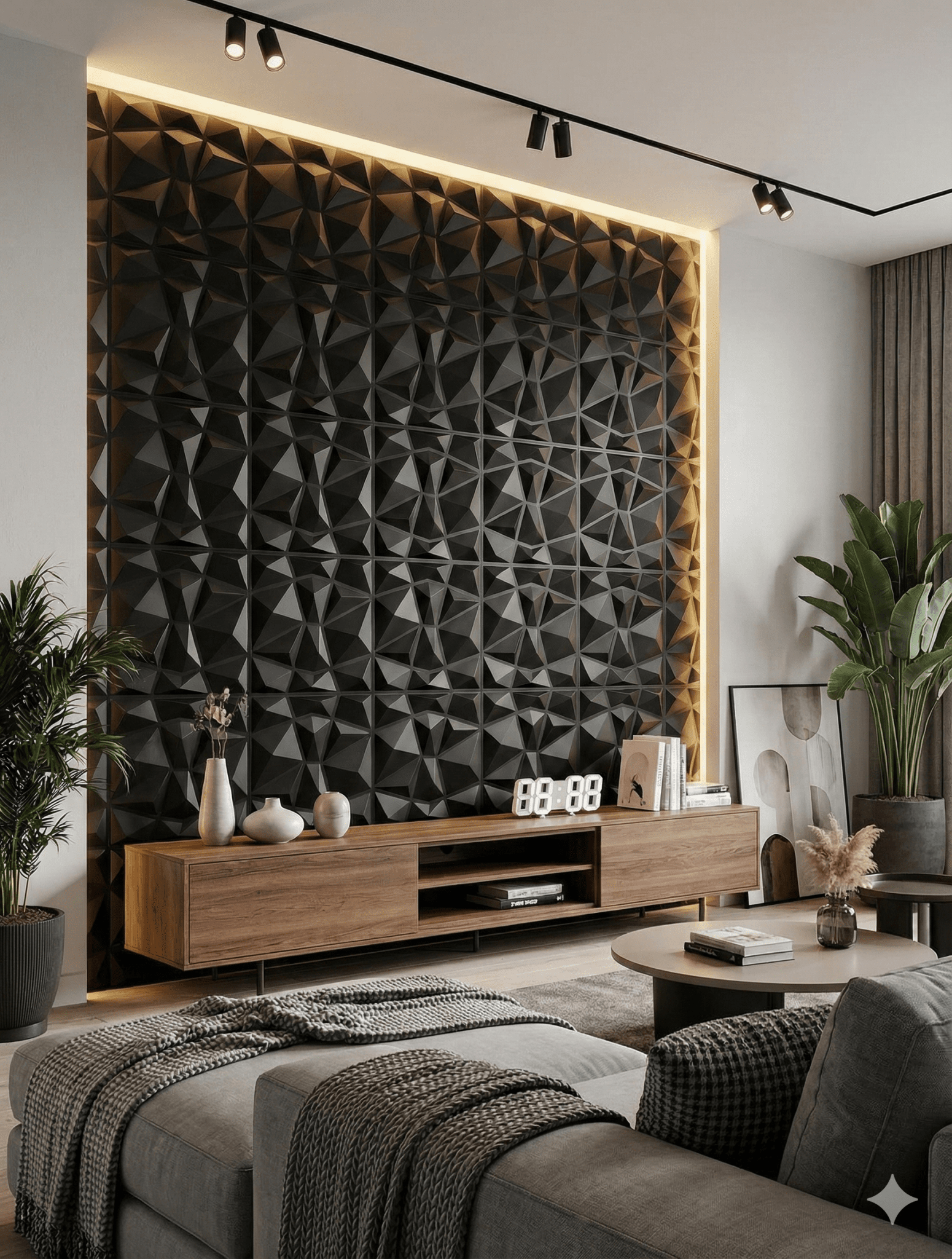 3D Pvc Duvar Kaplama Panel 50x50 - alyoutlet