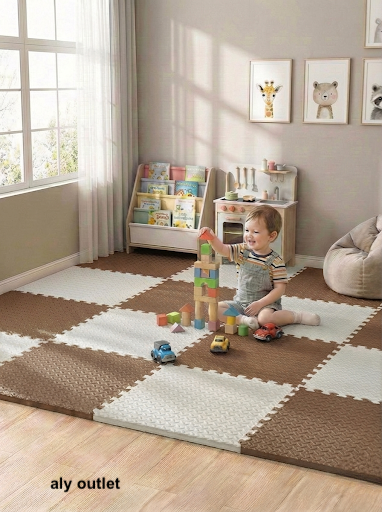 12 Parça Set 50x50 13m Oyun Spor Matı 150x200 Kurulumlu 3m2