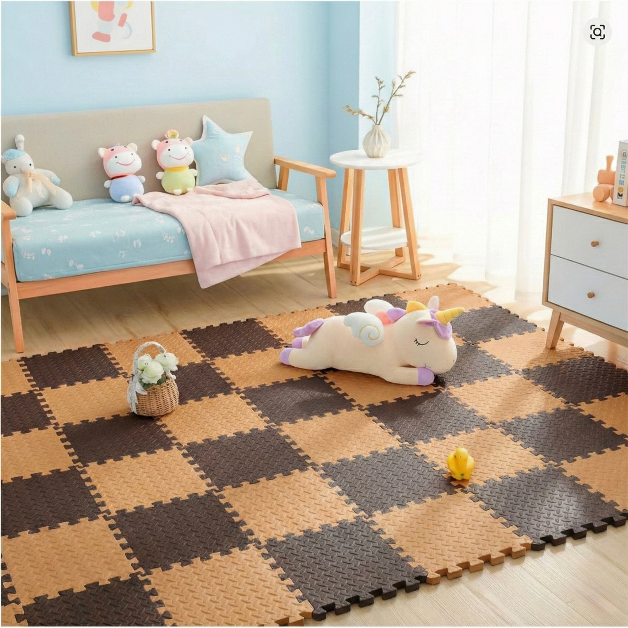 18 Parça Set 100x200 Kurulumlu Tatami Minder 33x33 13mm