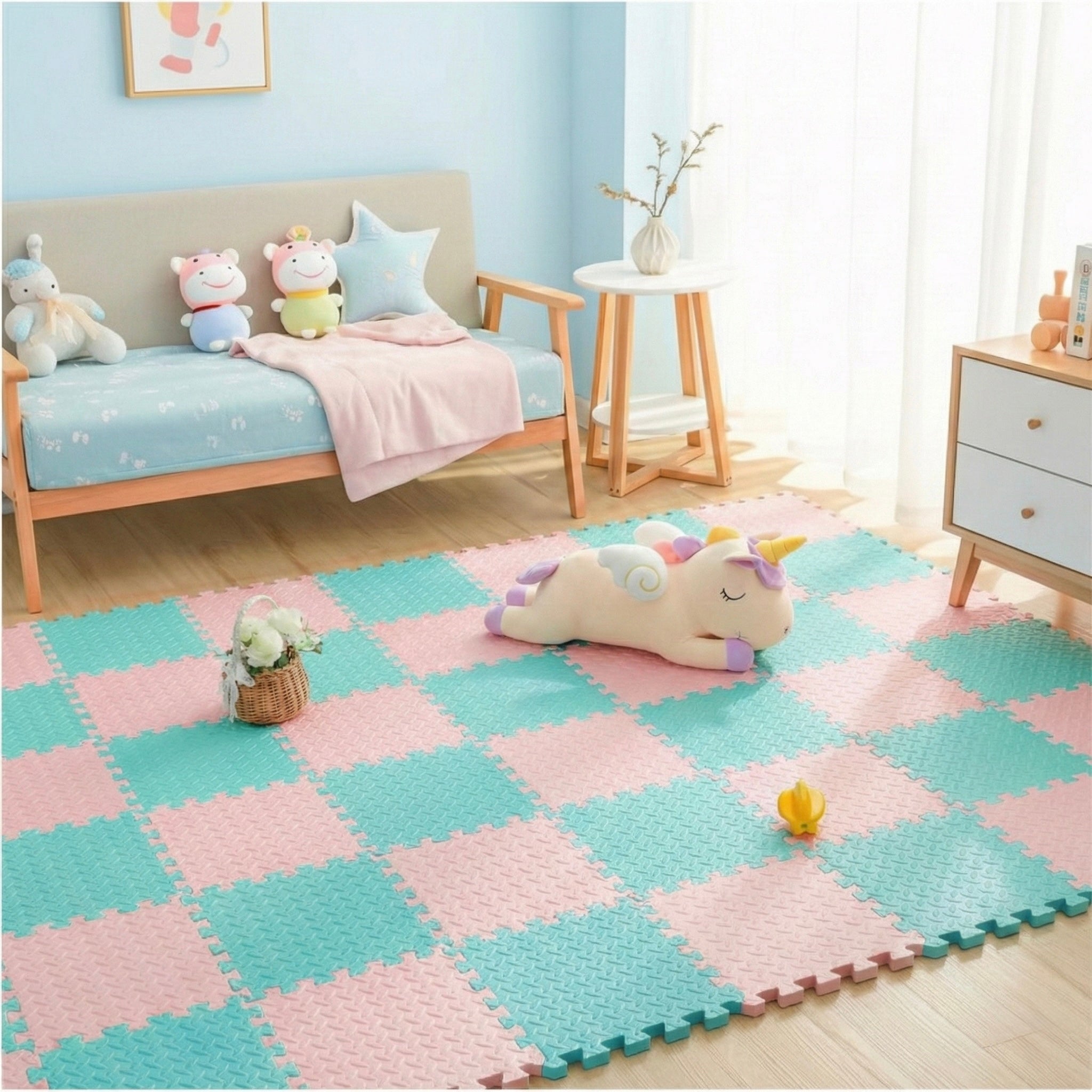 18 Parça Set 100x200 Kurulumlu Tatami Minder 33x33 13mm